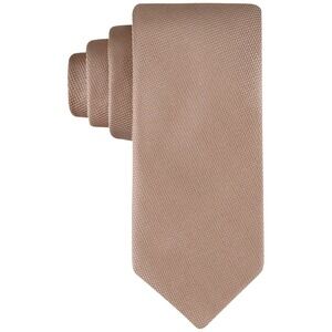 Calvin Klein Men's‎ Tie Taupe Silk Blend Textured Formal Necktie